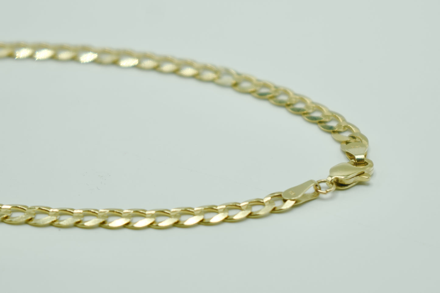 14K Cuban Ankle Bracelet Yellow Gold