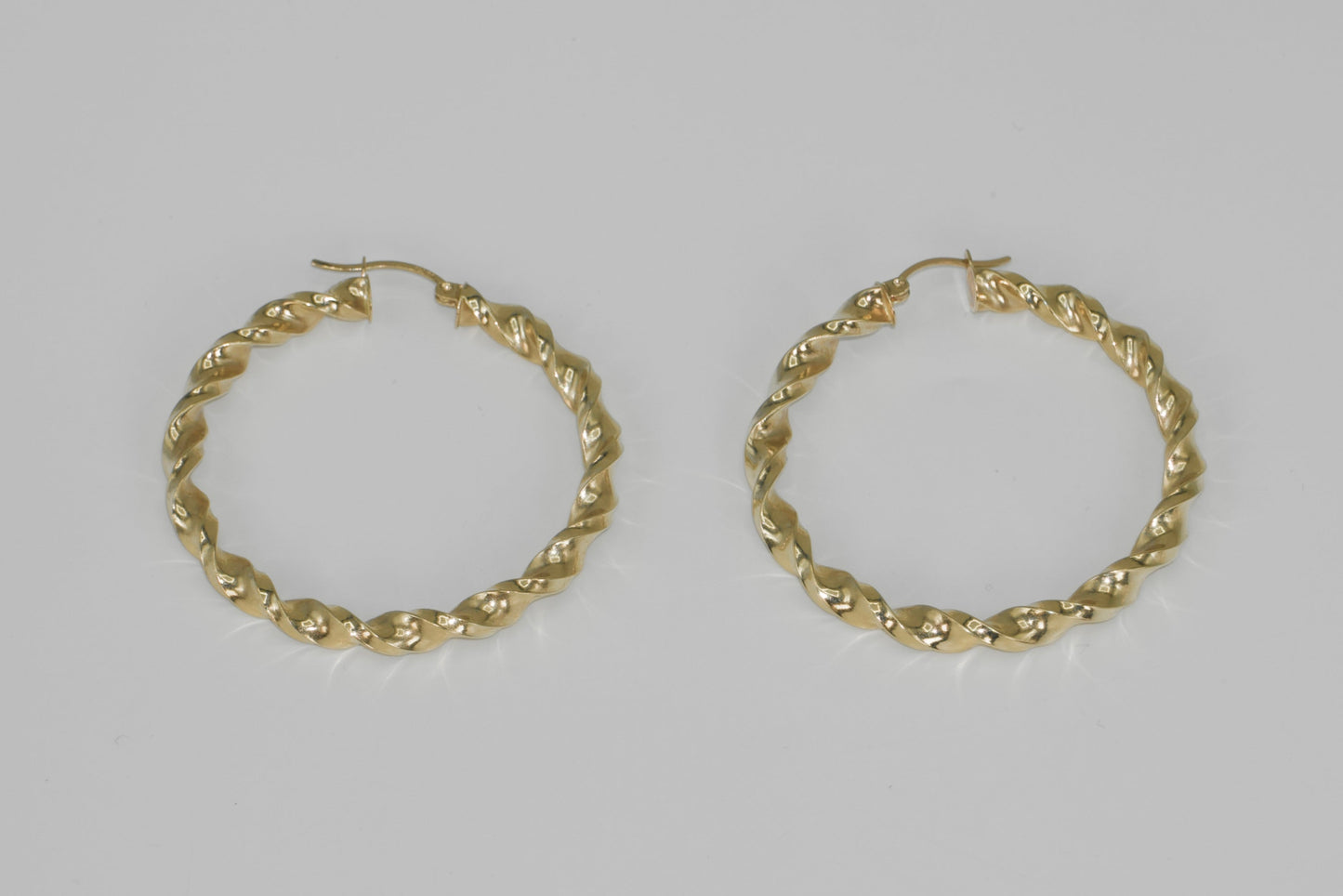 14K Fancy Hoops Yellow Gold