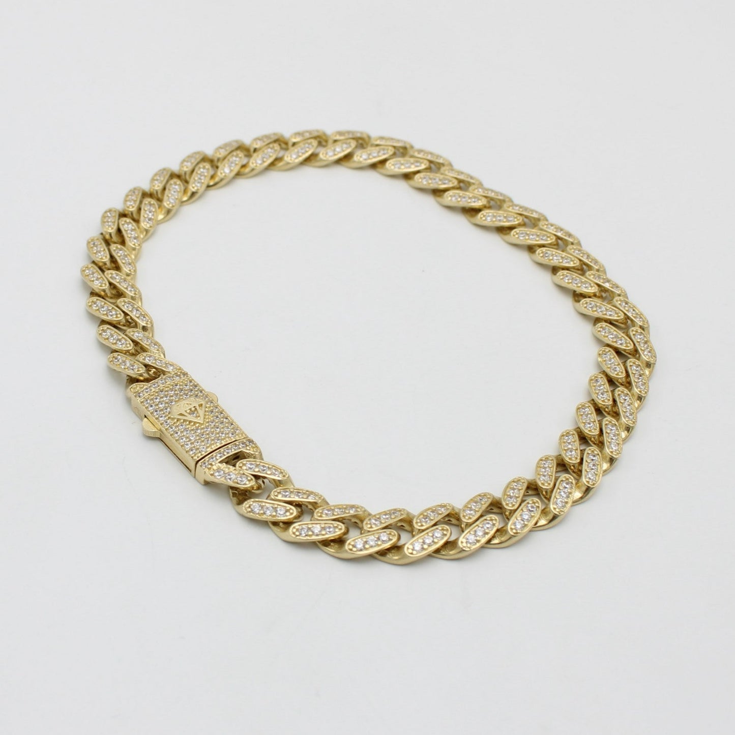 Offer $2,460.00 Ankle Bracelet Full Cz Stones Yellow Gold
