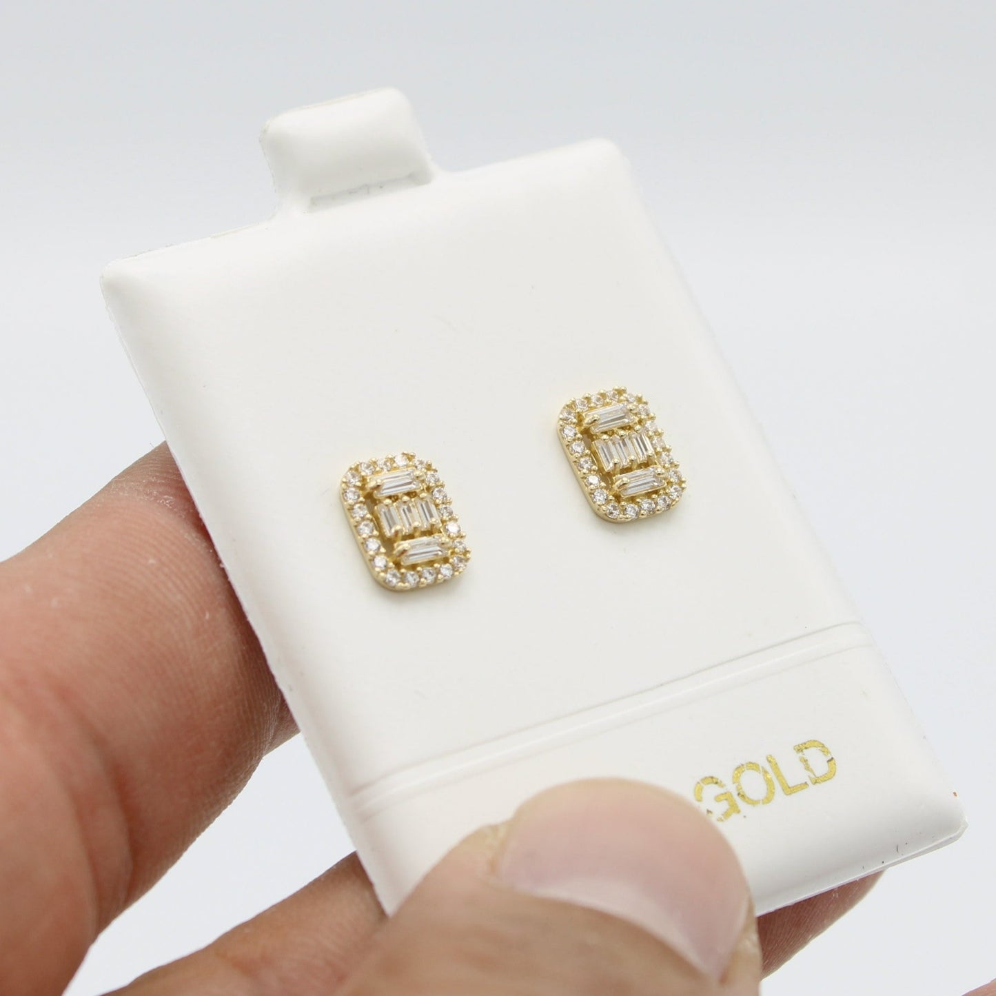 Offer $269.99 Heart Earrings Cz Stones Yellow Gold