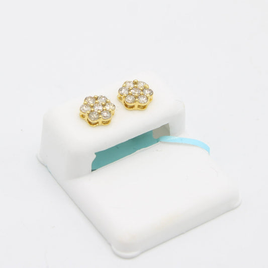 14K VS Diamond  Earrings Yellow Gold