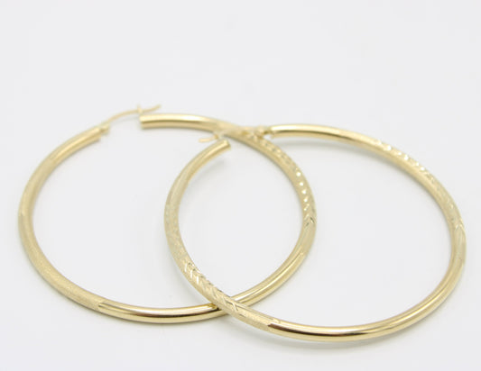 14K Hoops Yellow Gold