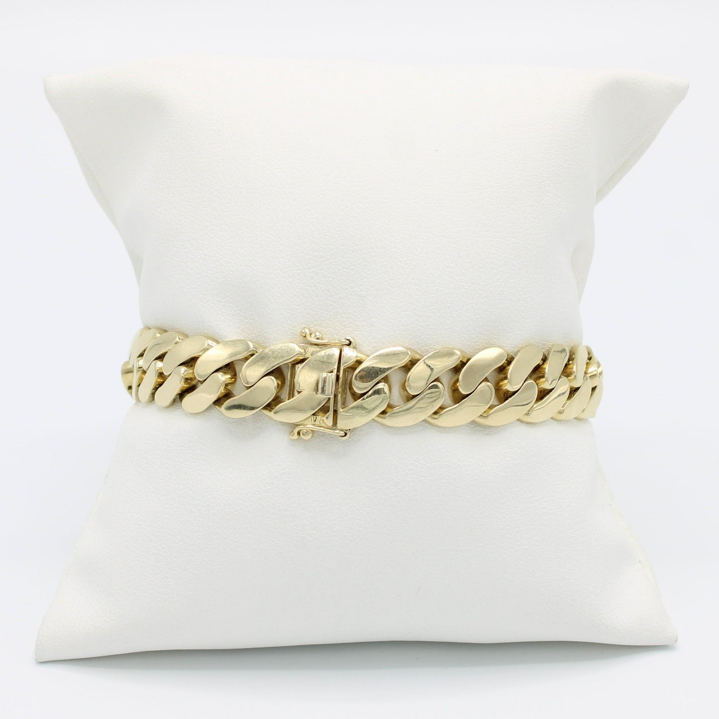 14K Semi Solid Cuban Bracelet Yellow Gold