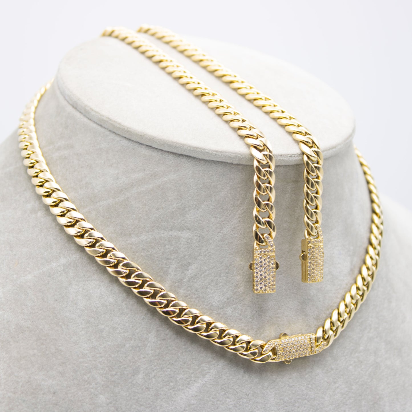 14K Set Choker Milano 3 piece set Yellow Gold