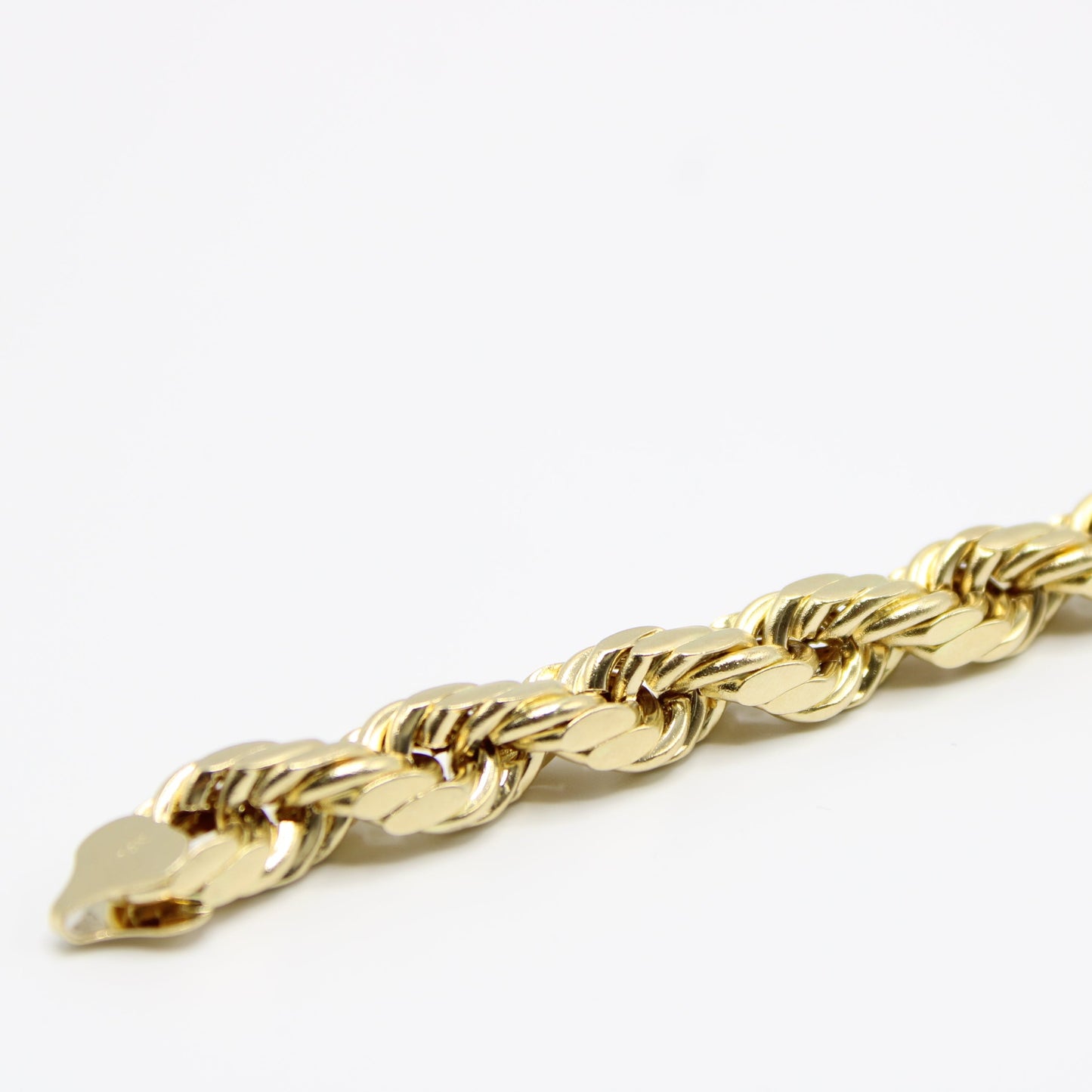 14K Hollow Rope Bracelet Yellow Gold