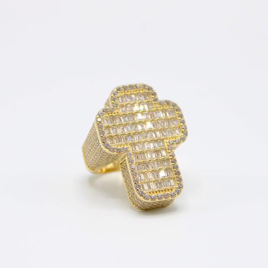 *NEW* 14k CZ Cross Men's Ring