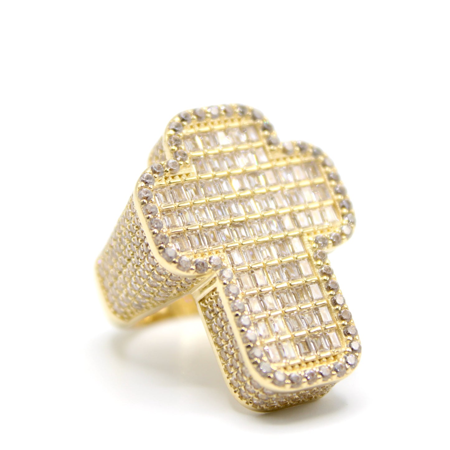 *NEW* 14k CZ Cross Men's Ring