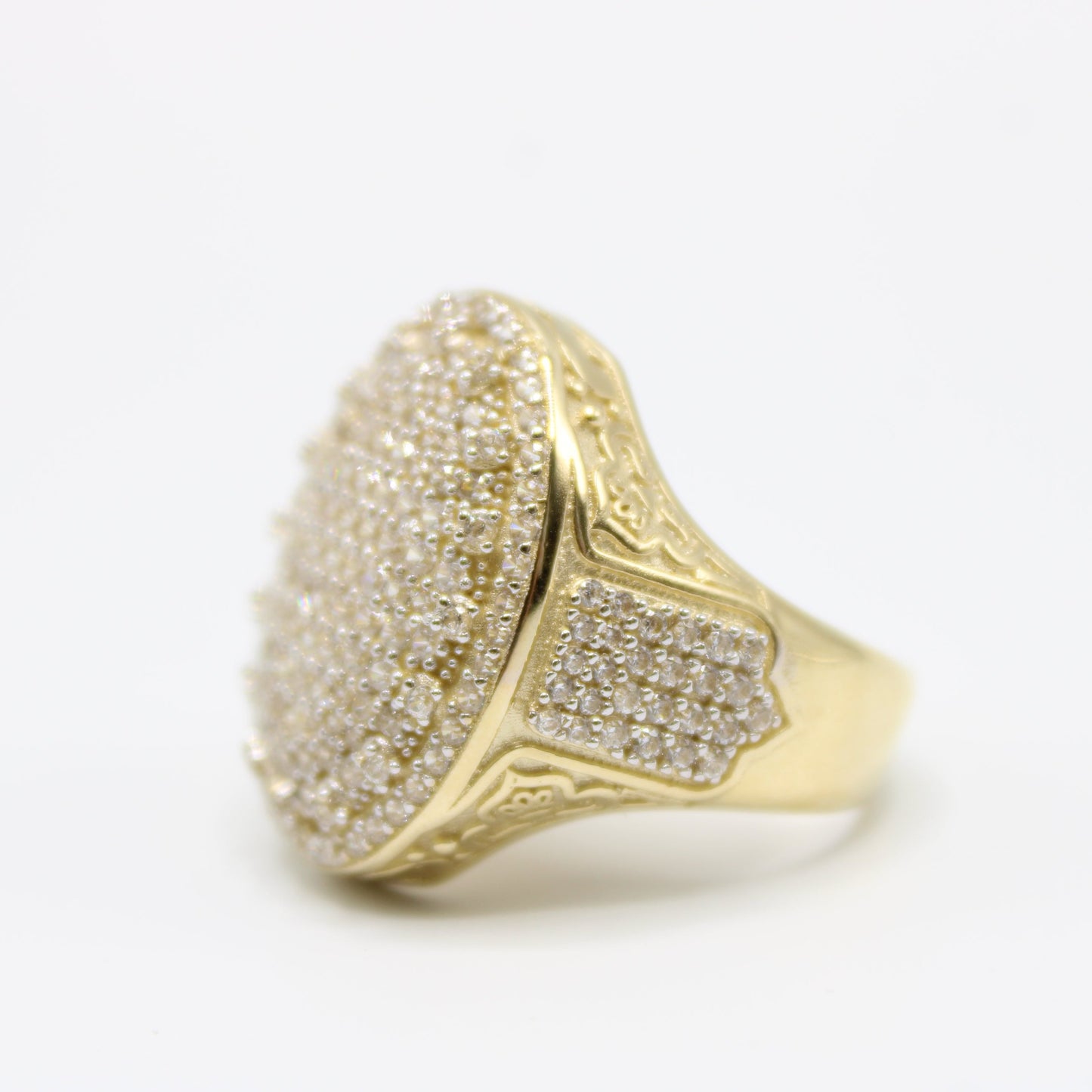 *NEW* 14k CZ Cross Men's Ring