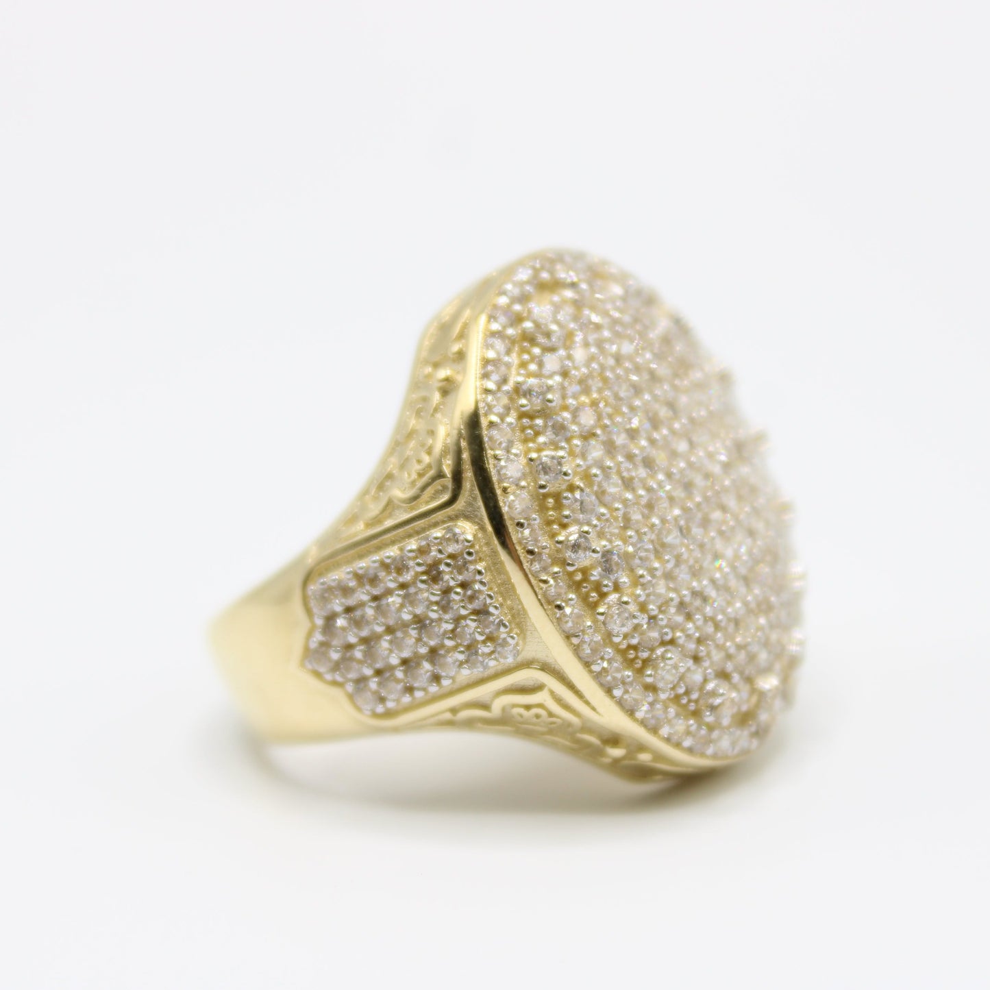 *NEW* 14k CZ Cross Men's Ring