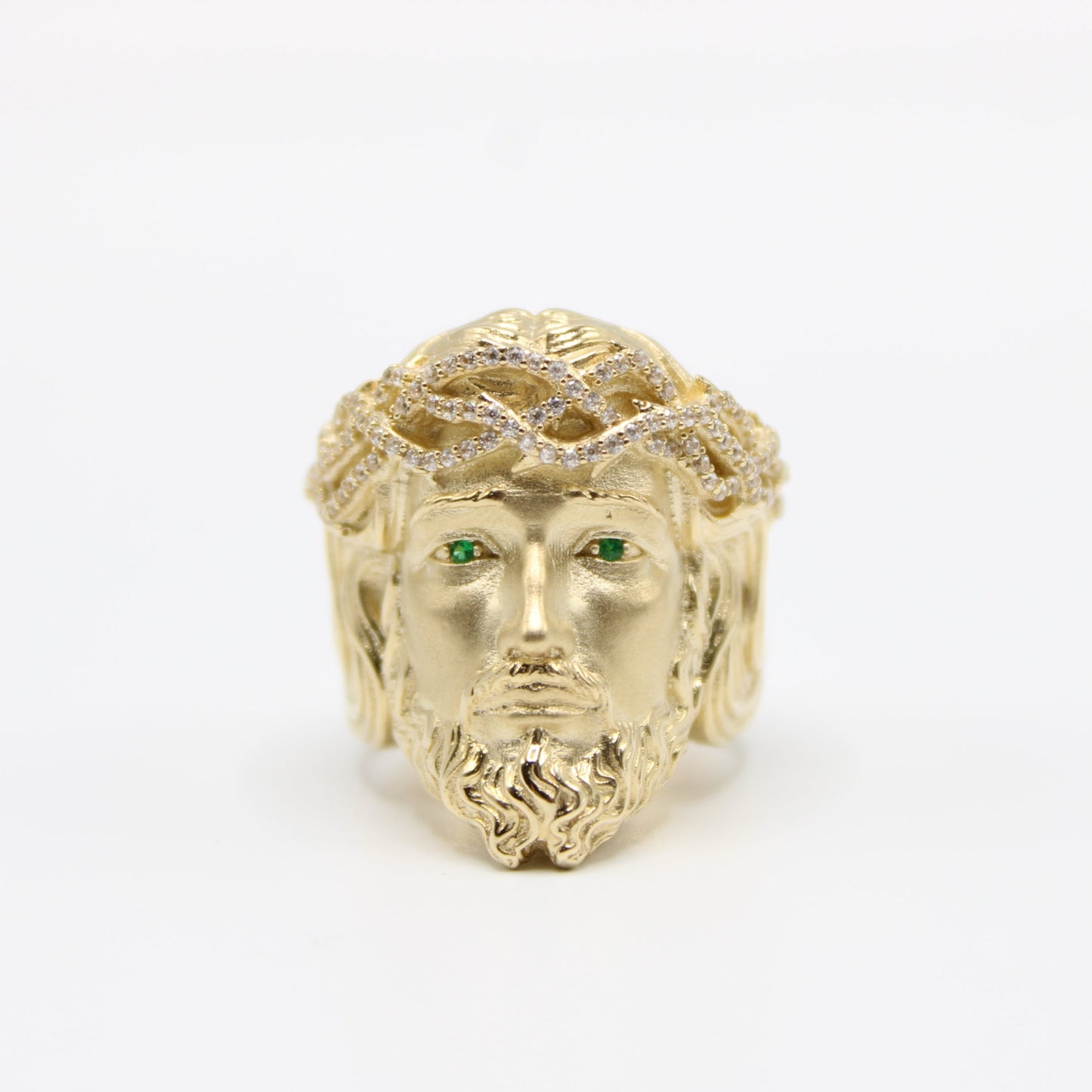 *NEW* 14k Cz Jesus Face Men's Ring (Large)
