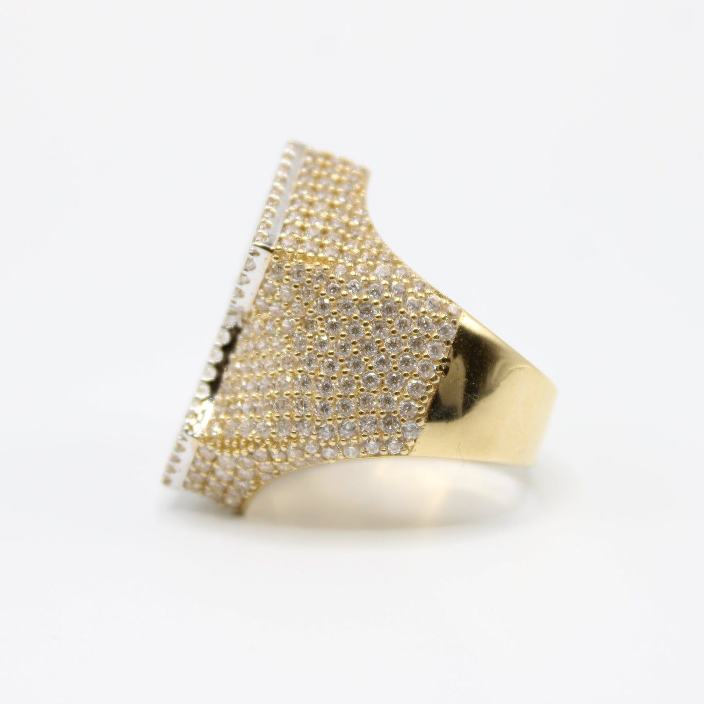 *NEW* 14k CZ Cross Men's Ring
