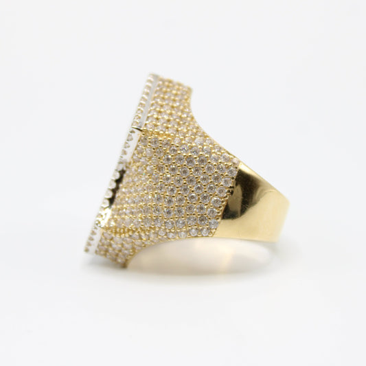 *NEW* 14k CZ Cross Men's Ring