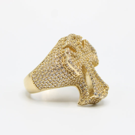 *NEW* 14k CZ Cross Men's Ring