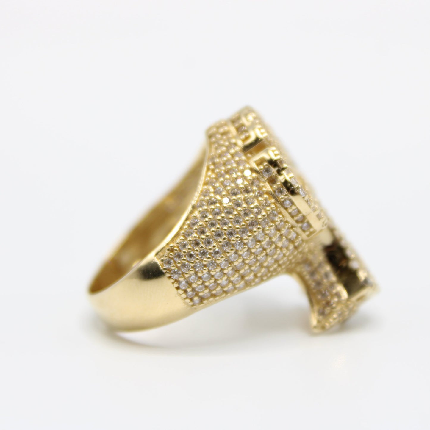 *NEW* 14k CZ Cross Men's Ring