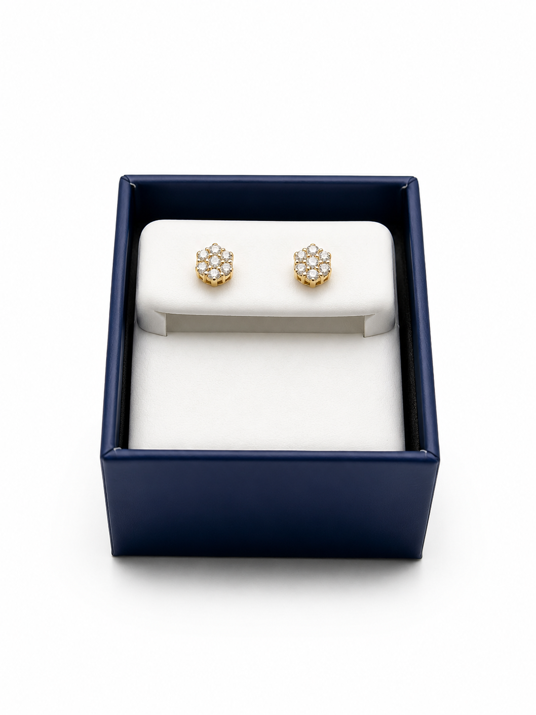 Ice with double-sided tiara of the Virgin Mary and Jesus, diamond earrings