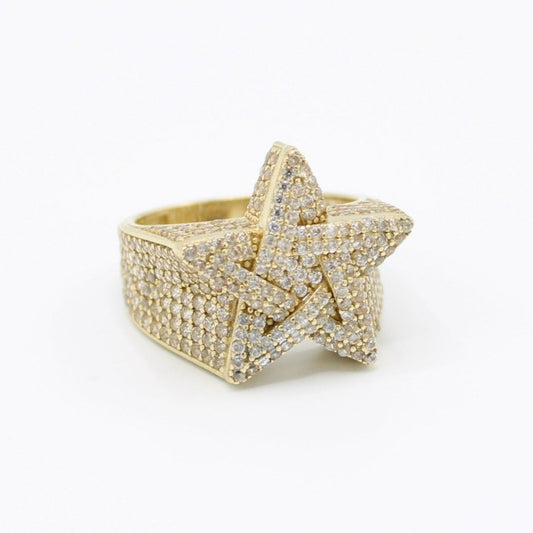 14K StaršCz Men's Ring