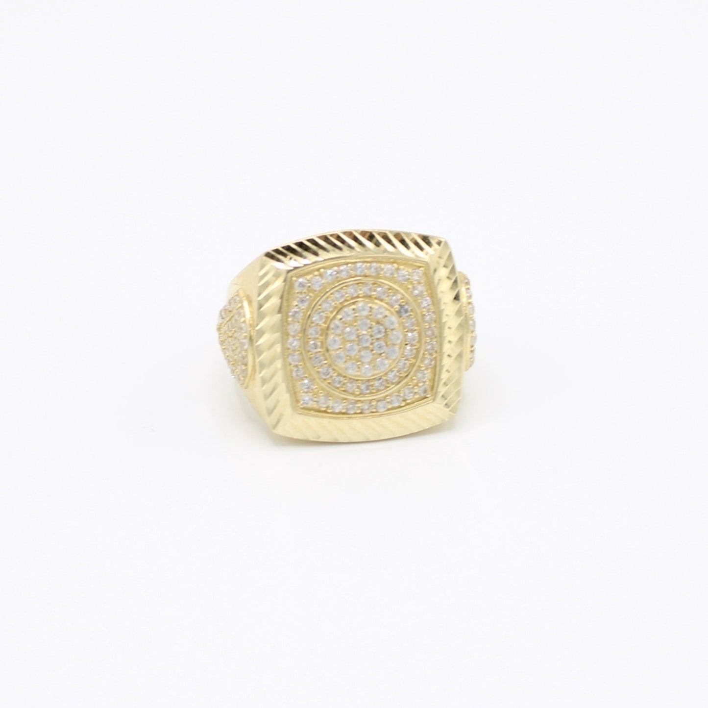 14k Square Cz Men's Ring