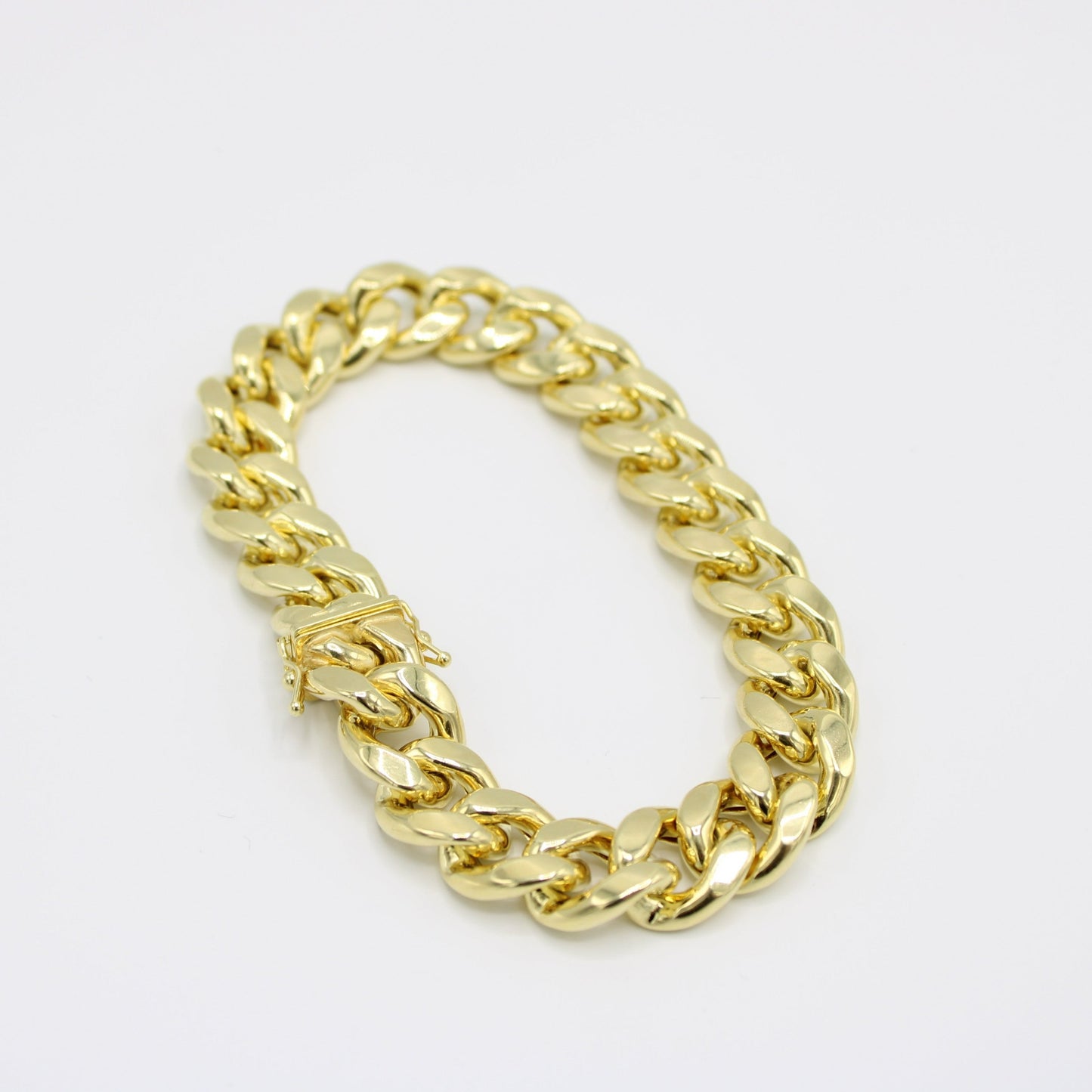 14K Semi-Solid Miami Cuban Bracelet