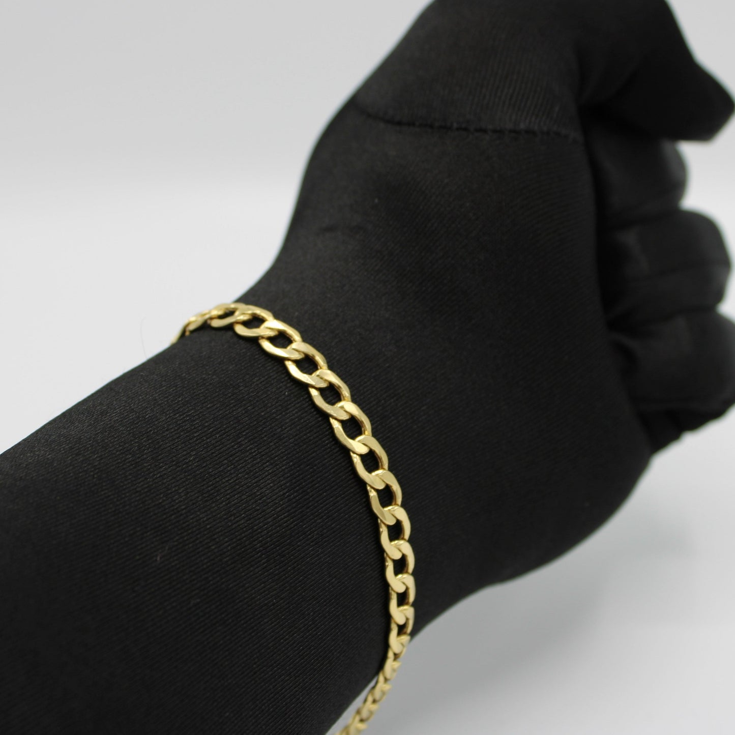 14K Semi-Solid Classic Flast Cuban Bracelet
