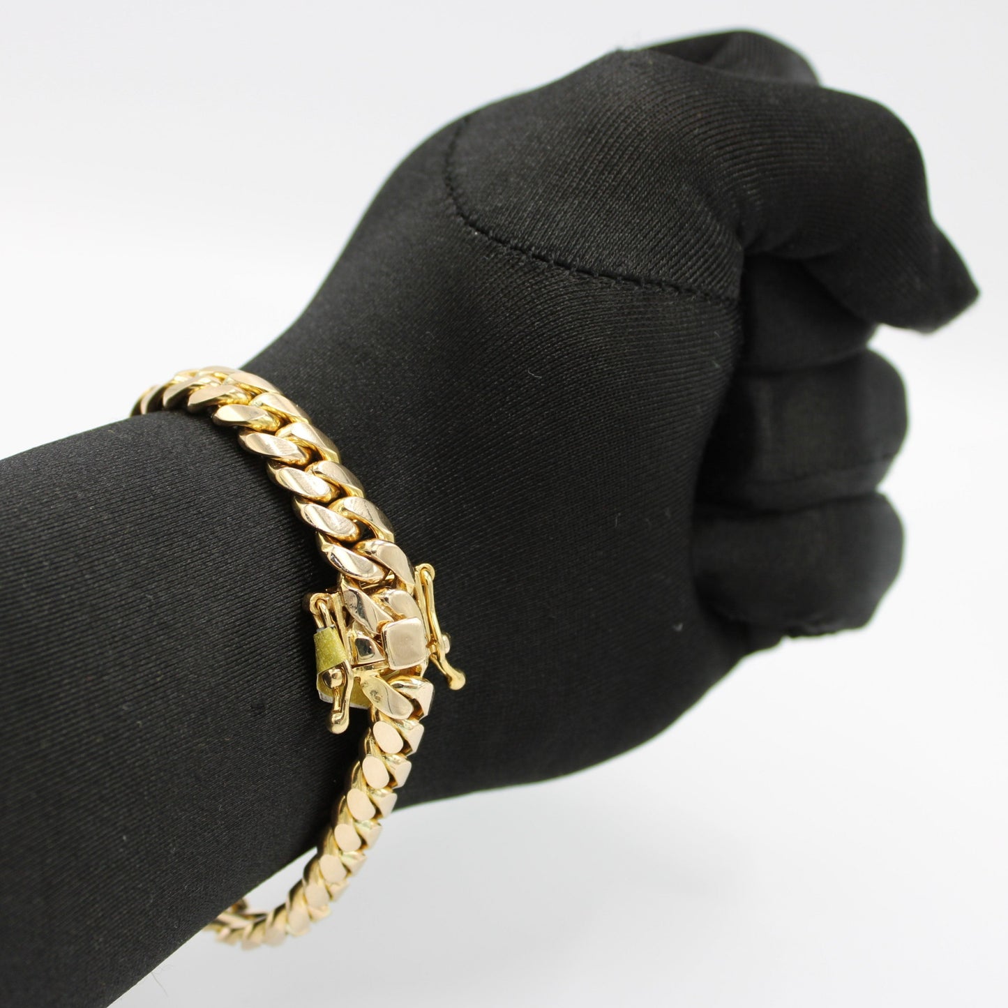 14K Solid BMX Cuban Bracelet \\ 10 mm \\ Yellow Gold