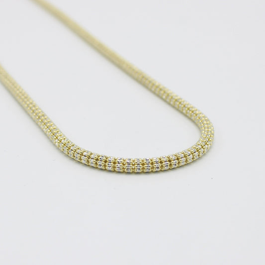 14K Moon Ice Chain \\ 4.5 mm - 24ā \\