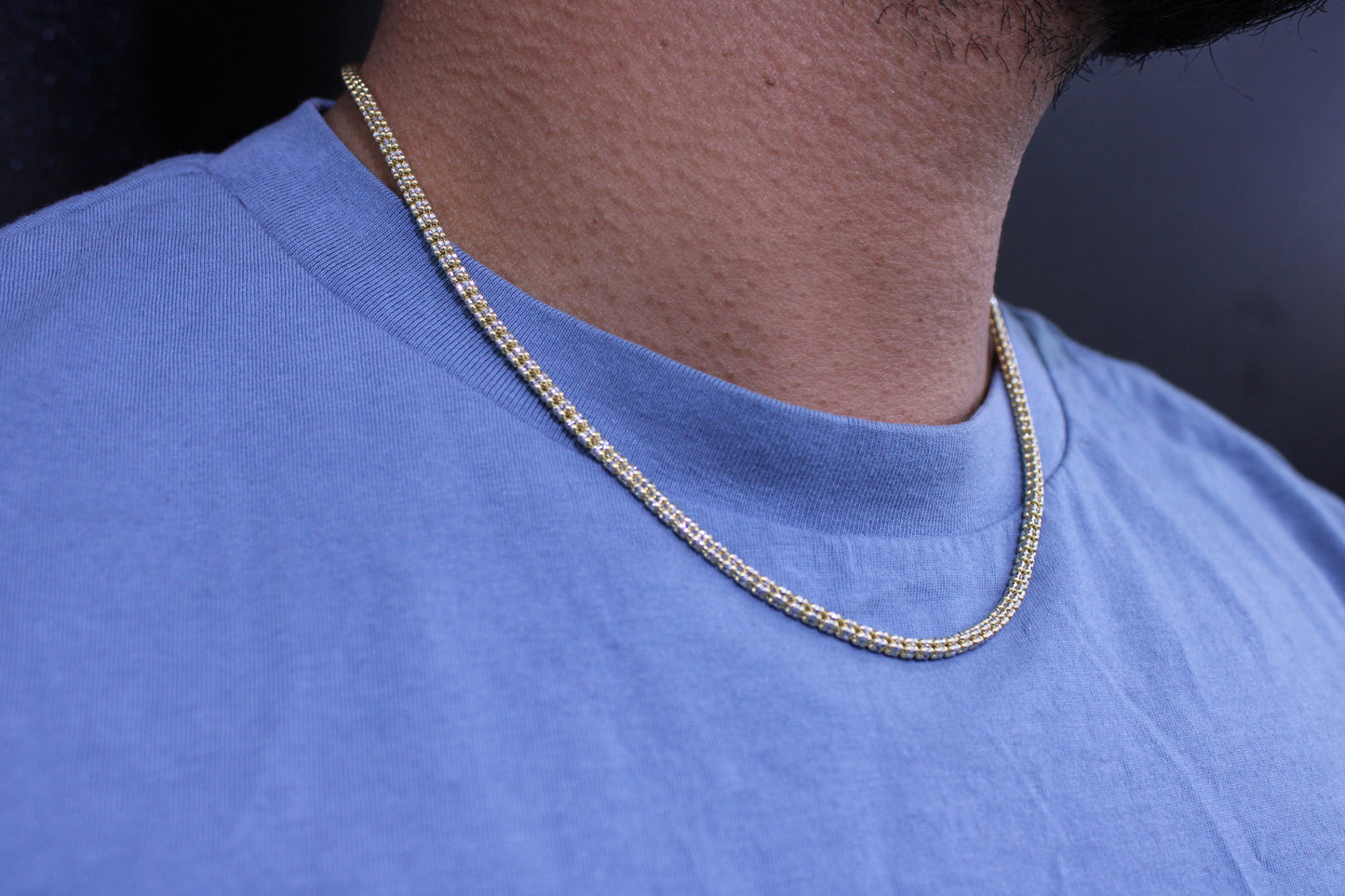 14K Moon Ice Chain \\ 3.3 mm - 20” \\