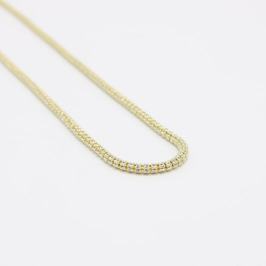 14K Moon Ice Chain \\ 3.7 mm - 24ā \\