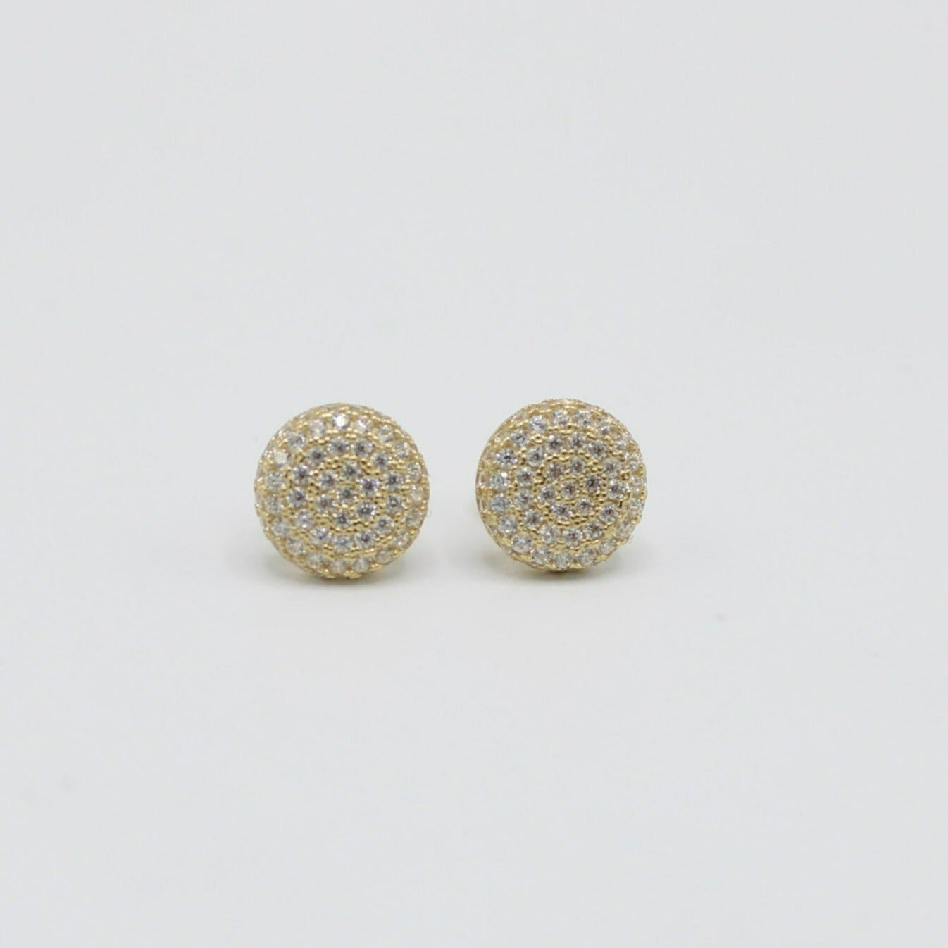 14K Round Men's Earring Cz
