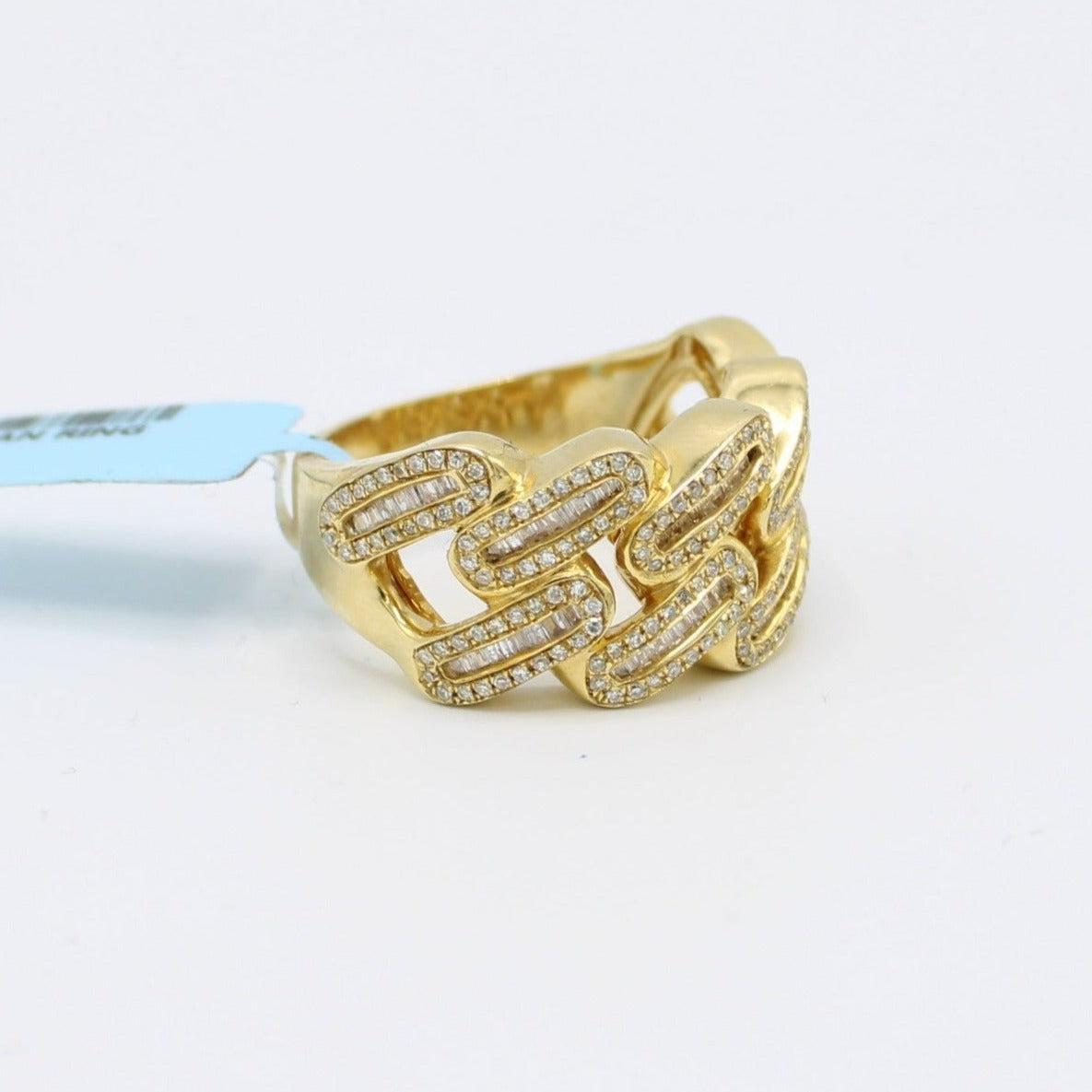 14K VS \ Baguette Diamond Cuban Men's Ring đ