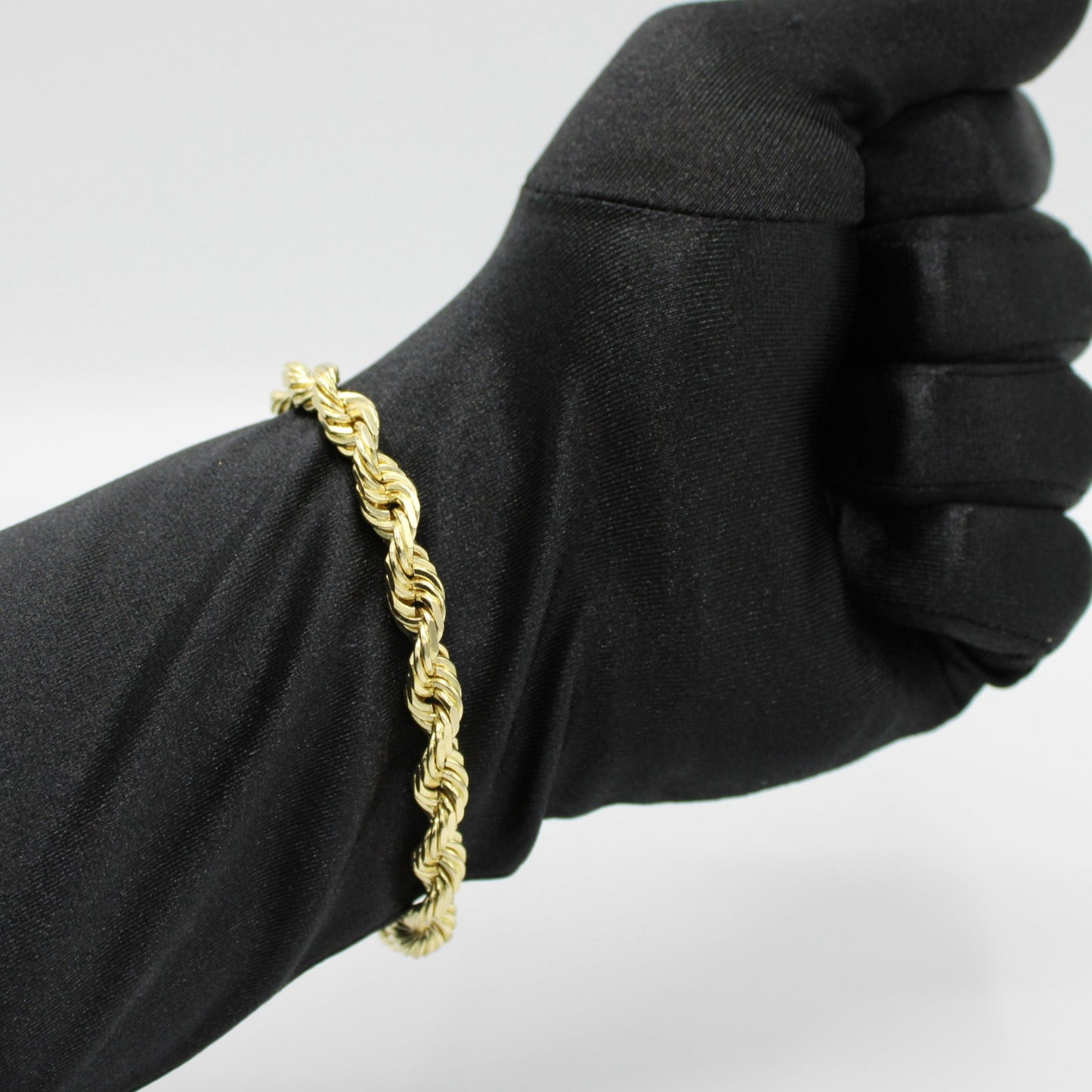 14K Solid Rope Bracelet Yellow Gold