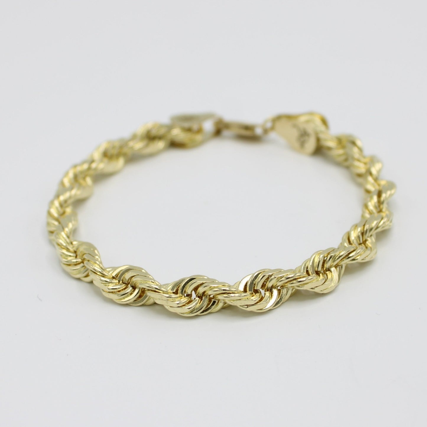 14K Solid Rope Bracelet Yellow Gold