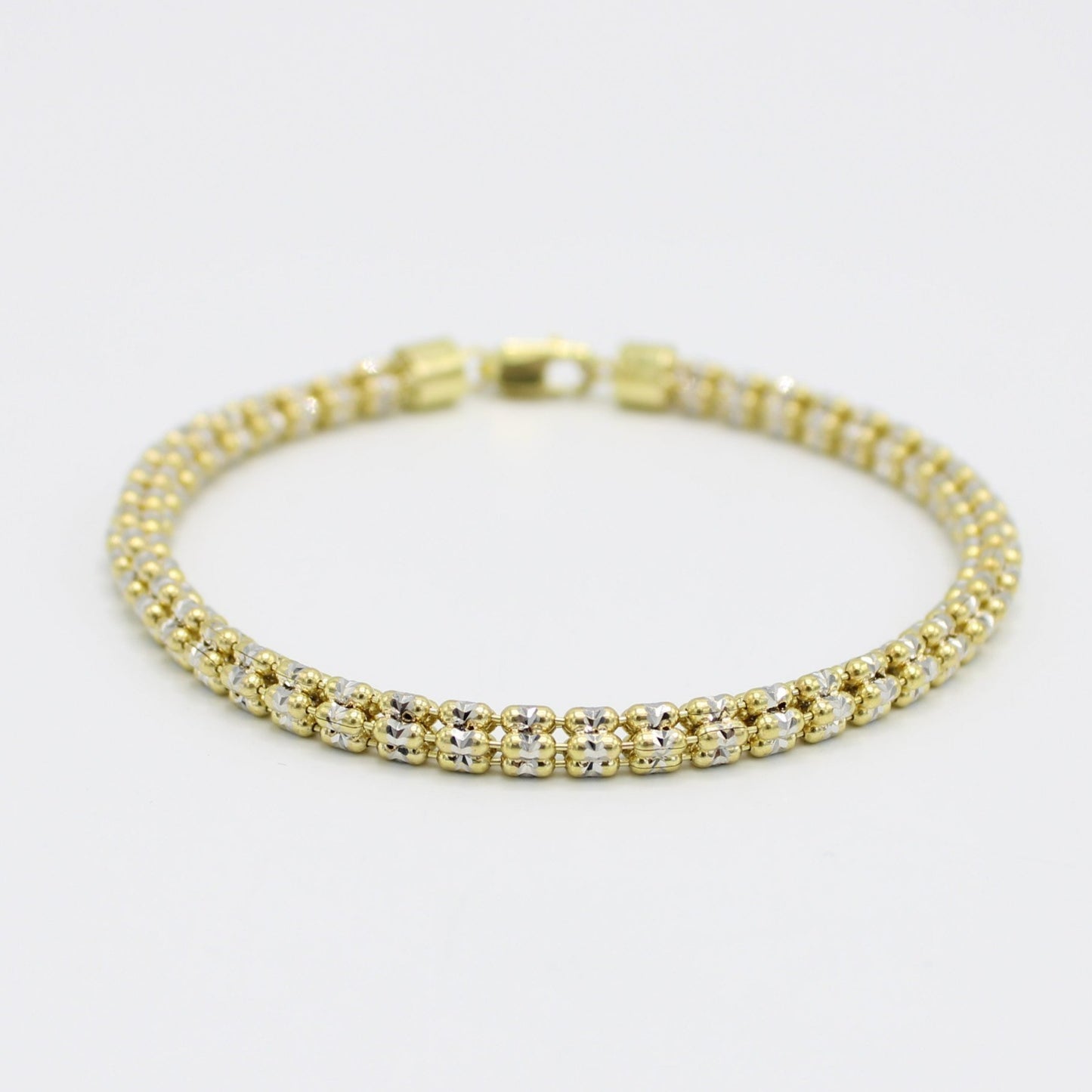 14K Moon Ice Bracelet Yellow Gold