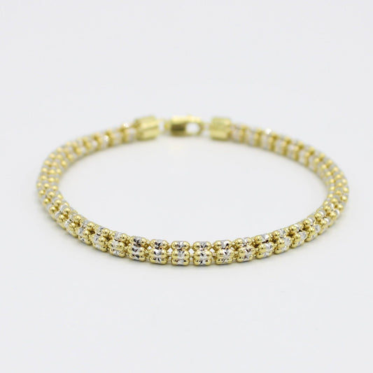 14K Moon Ice Bracelet Yellow Gold