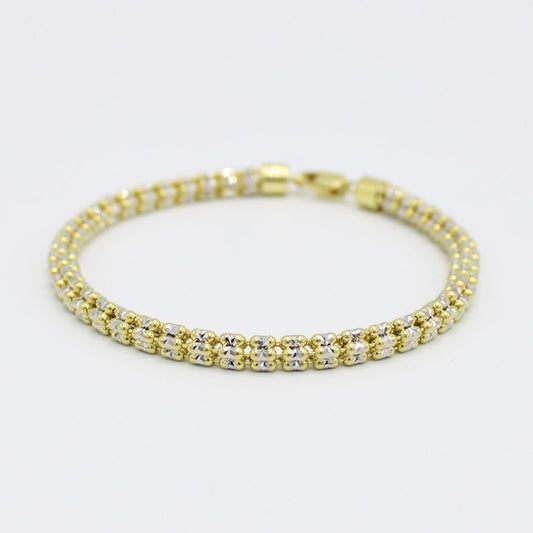 14K Moon Ice Bracelet Yellow Gold