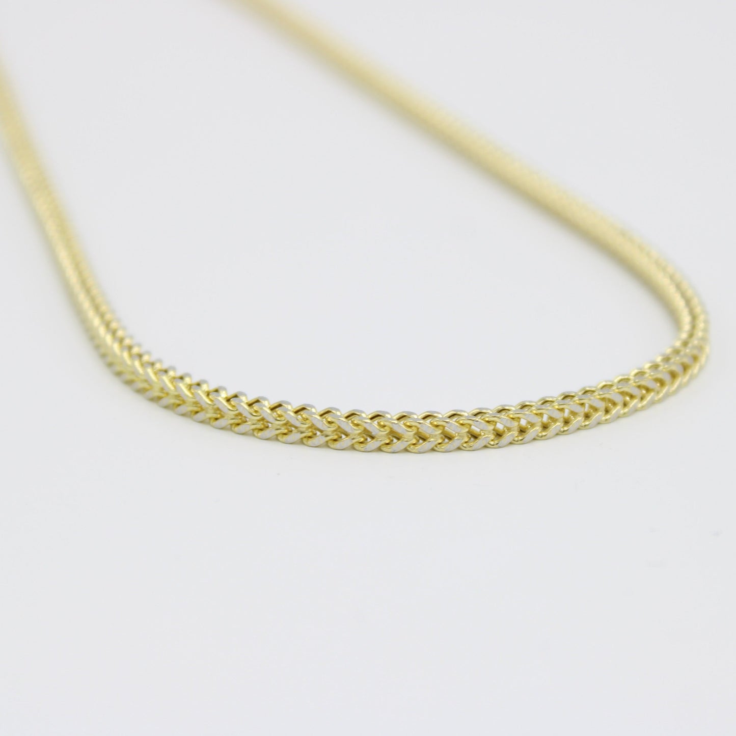 14K Franco Chain Two Tones Yellow Gold
