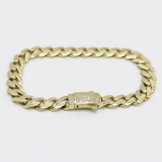 14K Women's ITTALLO Bracelet Cz Stones At Lock