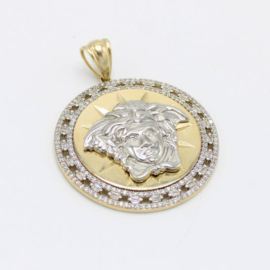 14K Medusa Cz Stones Yellow Gold