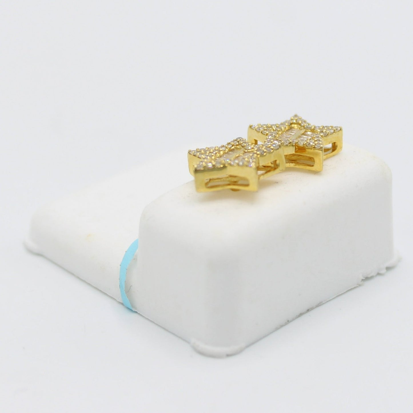 14K đStarđ VS/Baguette Diamond Earrings Rose Gold