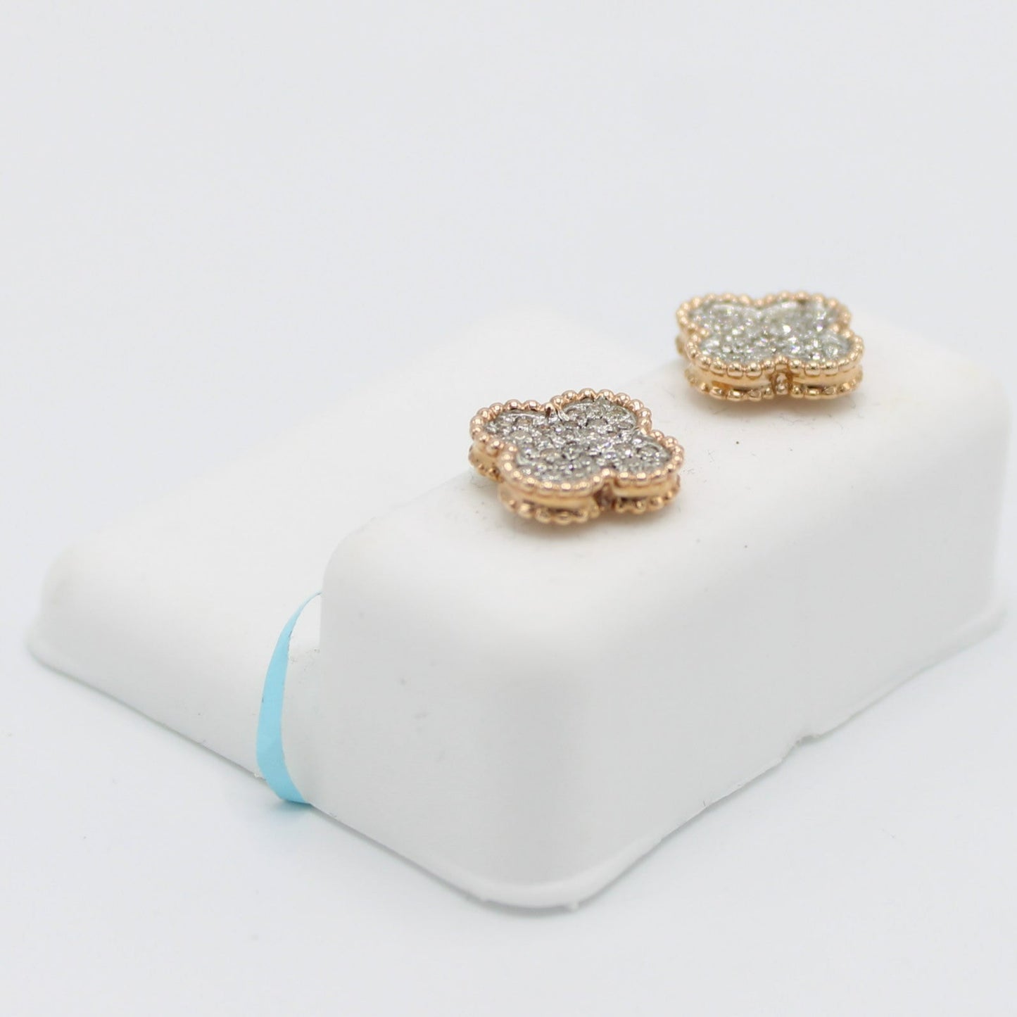 14K VS Diamond Earrings Rose Gold