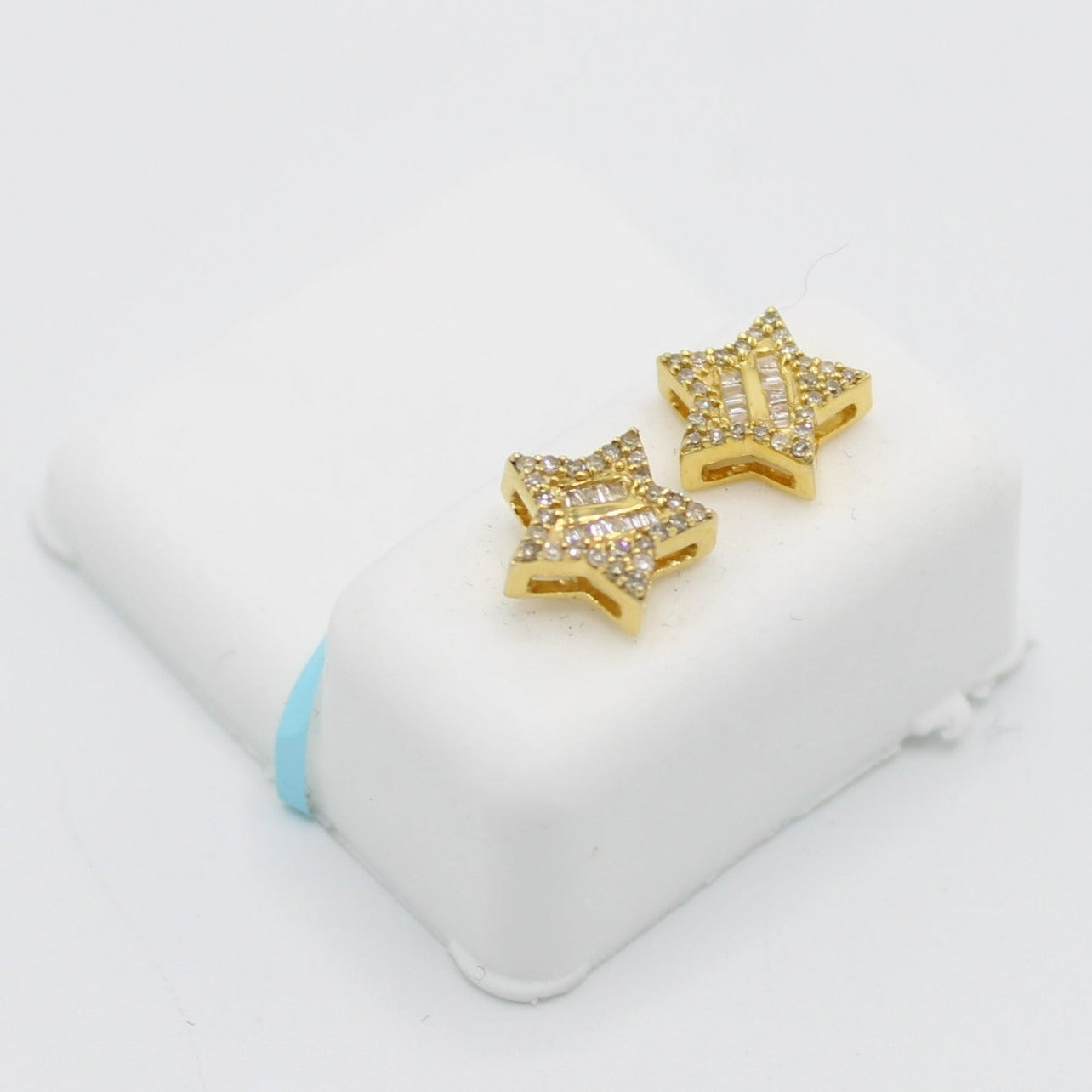 14K šStarš VS Diamond Earrings Yellow Gold