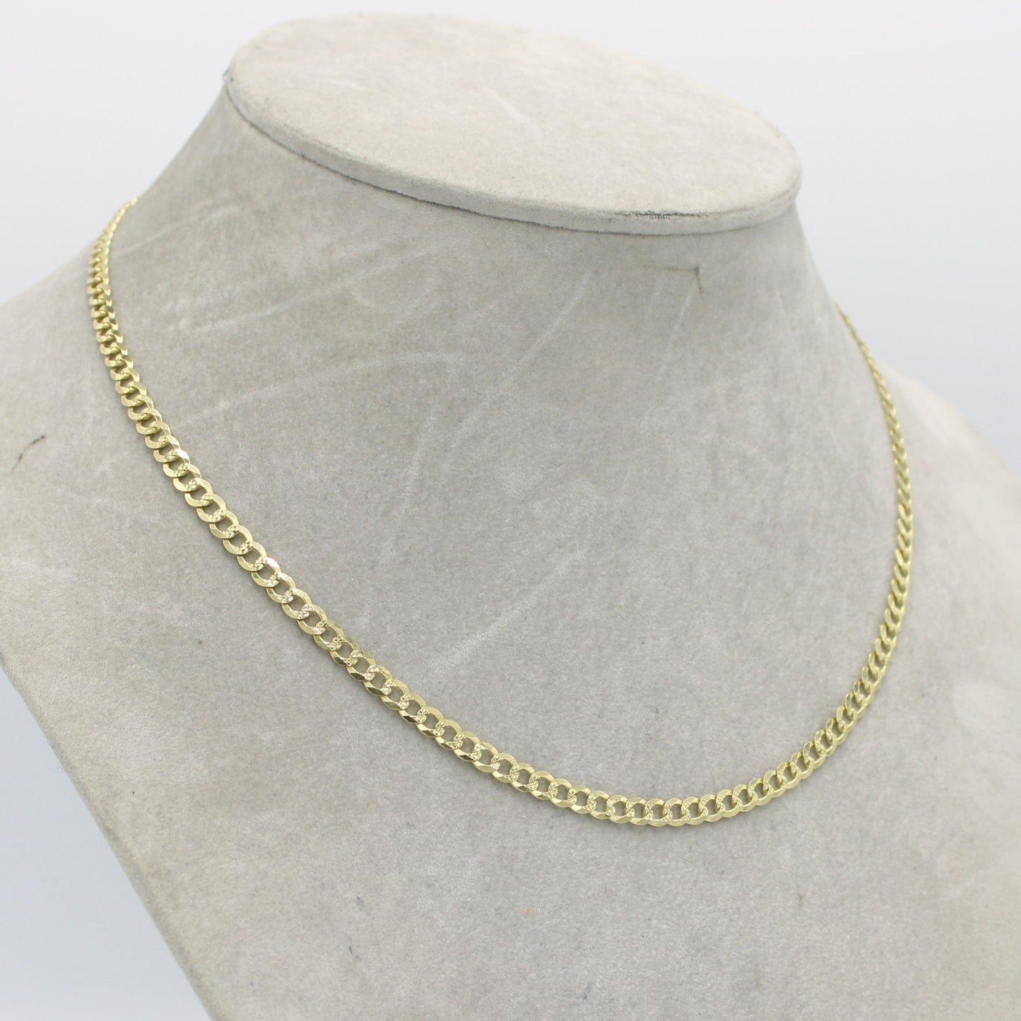 14K Solid Flat Cuban Chain Yellow Gold ( 4.5 mm\ 20 " )