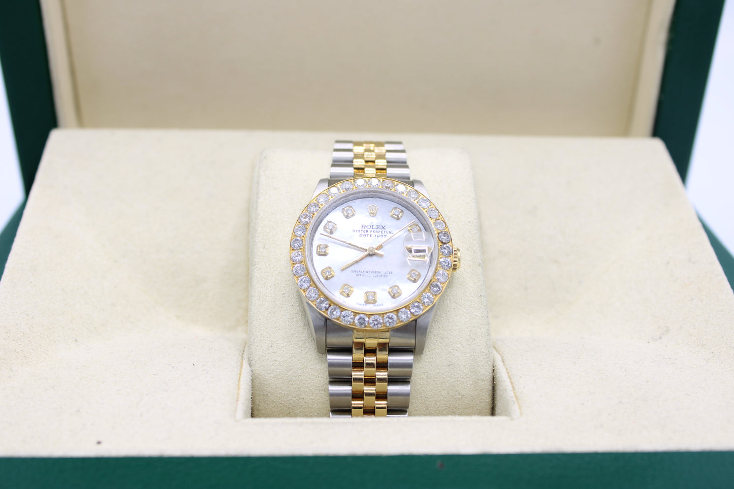 ROLEX LADY-DATEJUST  31MM DIAMOND DIAL WITH TWO TONES BRACELET