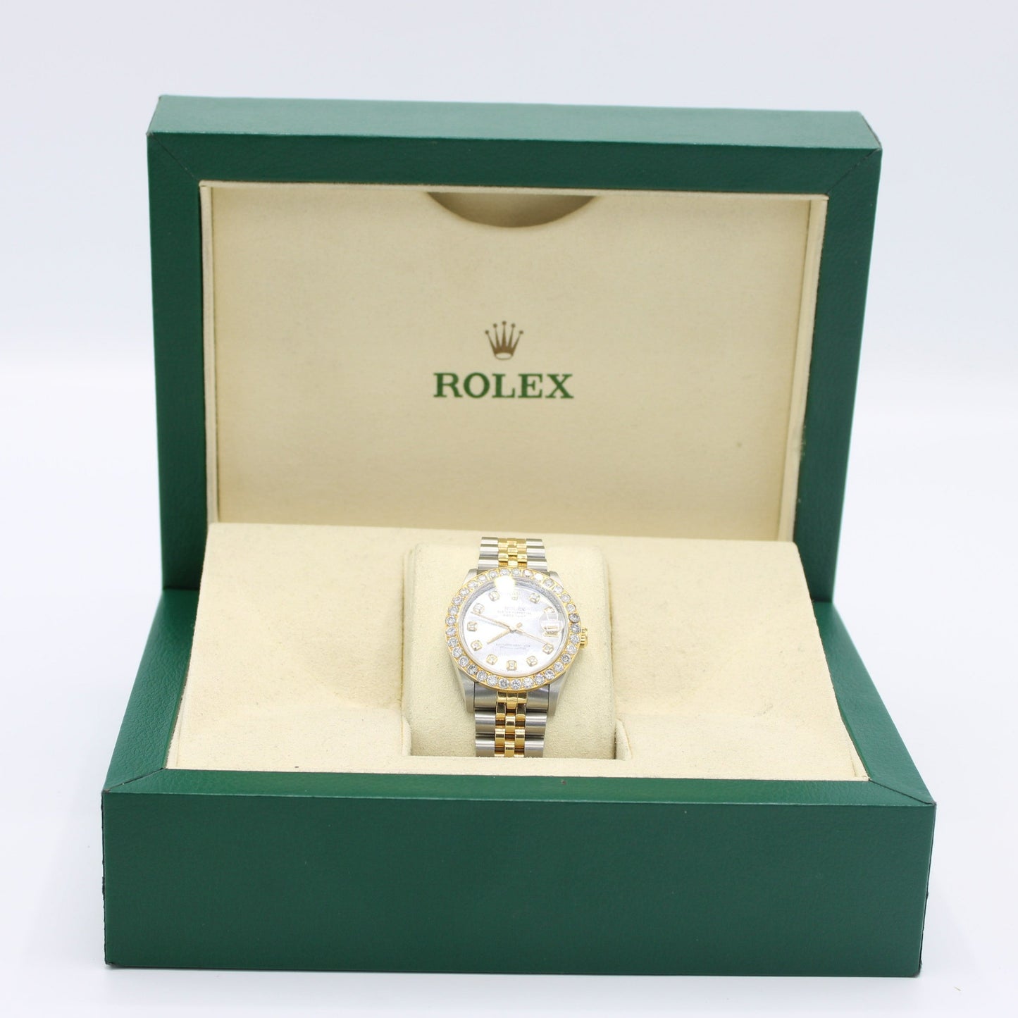 ROLEX LADY-DATEJUST  31MM DIAMOND DIAL WITH TWO TONES BRACELET