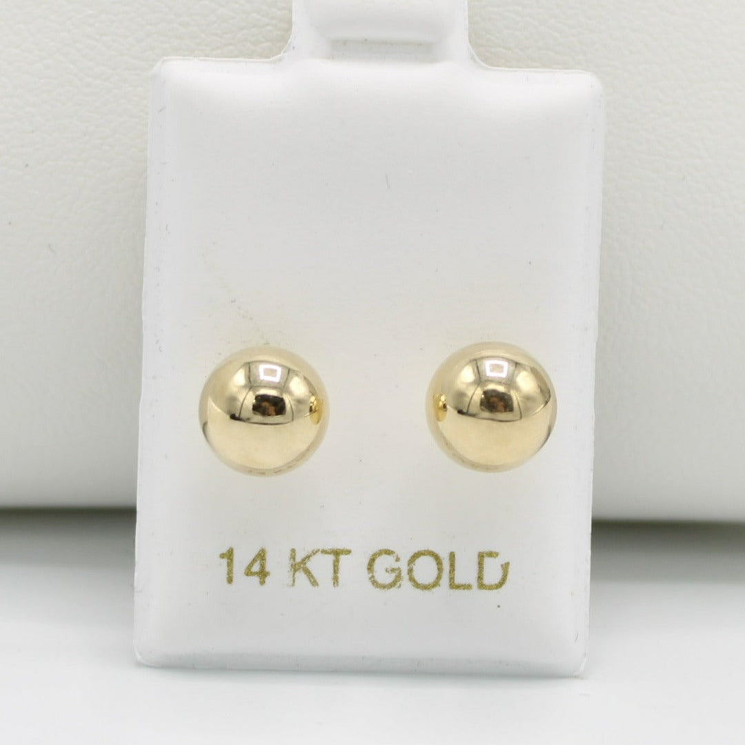 14K đȘ©SpheređȘ© Baby Girl Earring Yellow Gold
