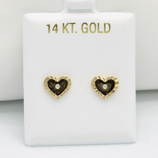 14K â€ïžHeartâ€ïž Earrings Yellow Gold