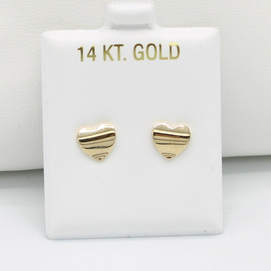 14K ❤️Heart❤️ Earrings Yellow Gold