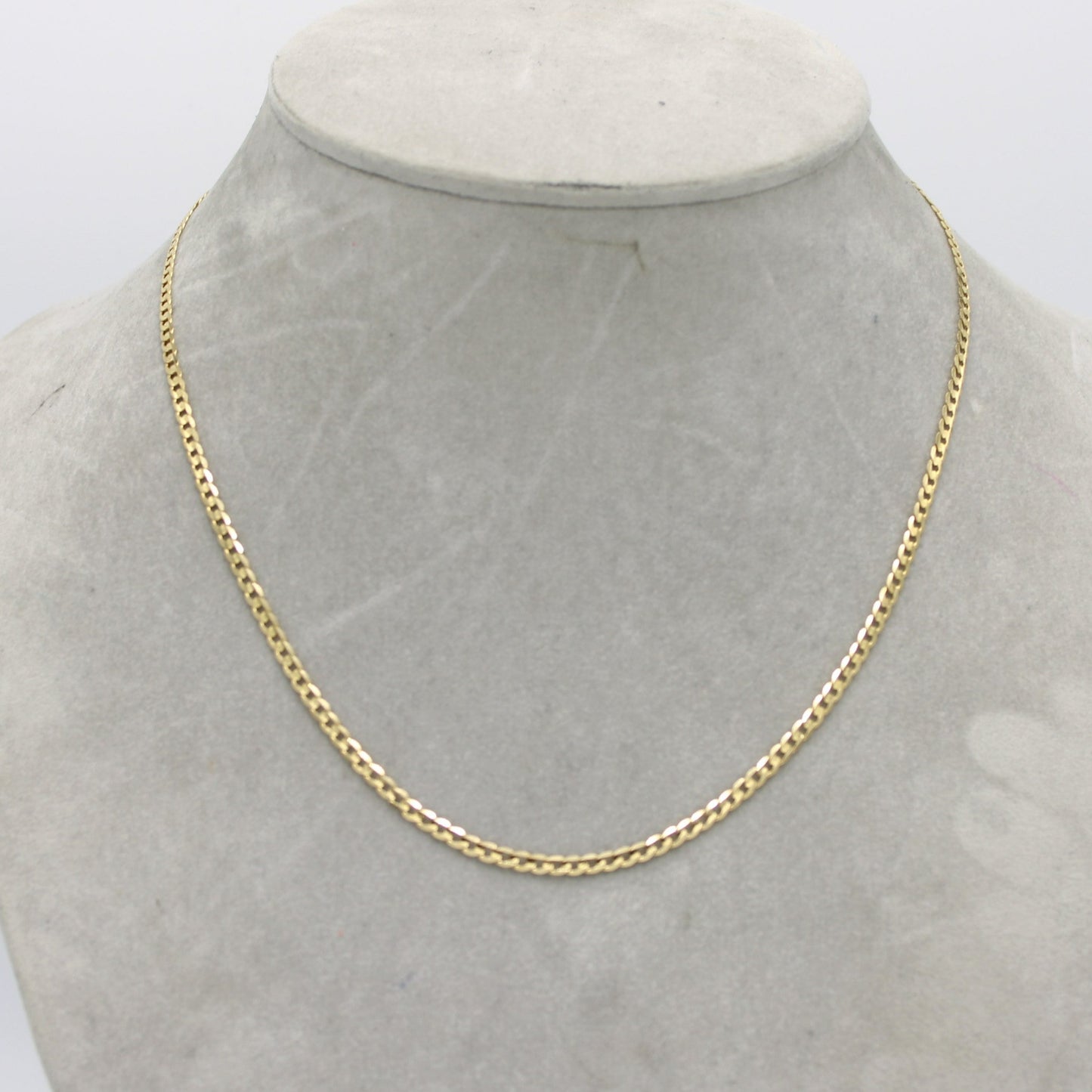 14k Solid Flat Cuban Chain Yellow Gold