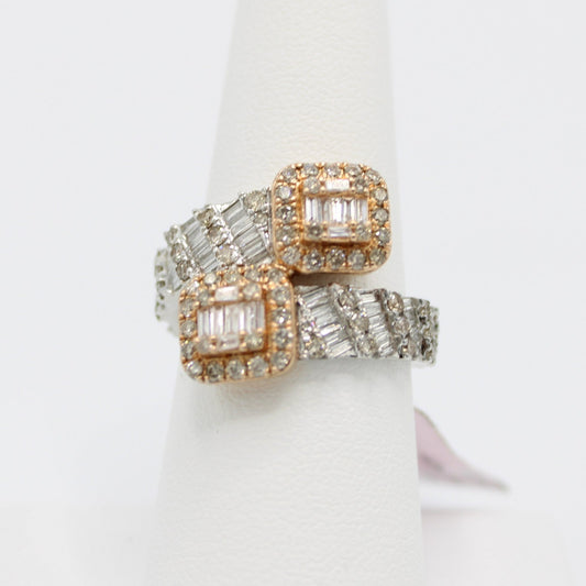 14K VS Diamond Women's Ring Rose/White Gold