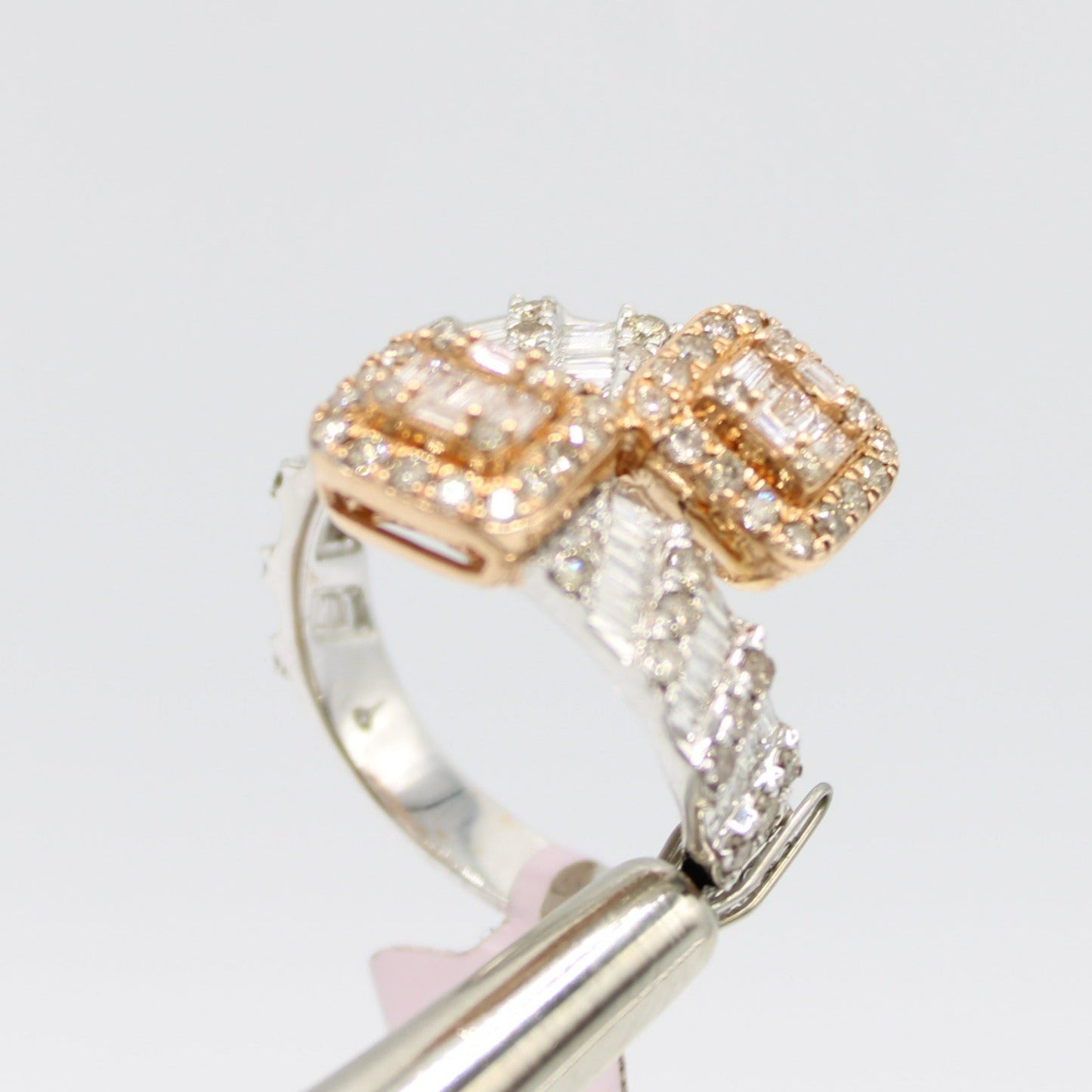 14K VS Diamond Women's Ring Rose/White Gold