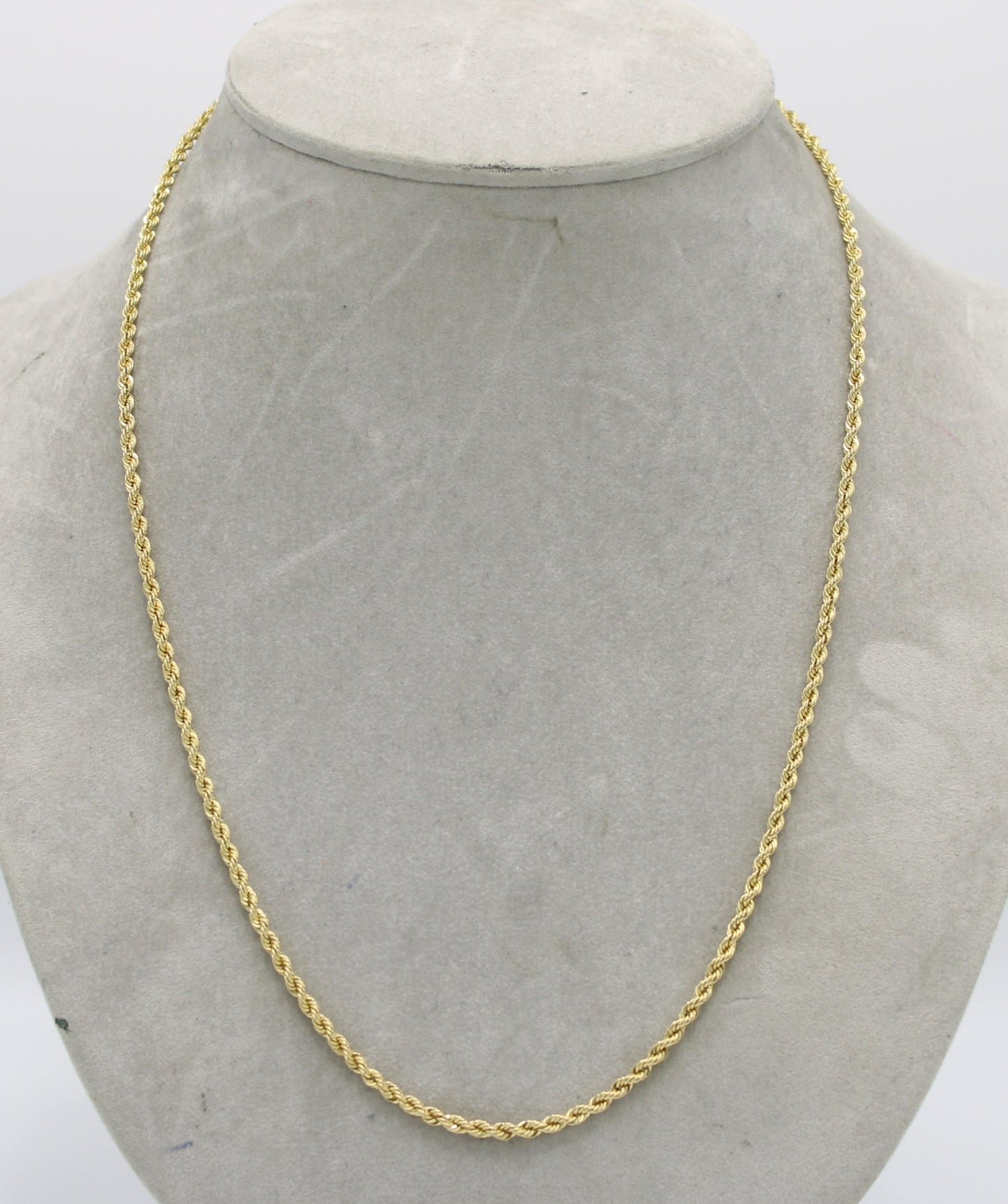 14K Hollow Rope Chain Yellow Gold \\ 2.9 mm - 24” \\